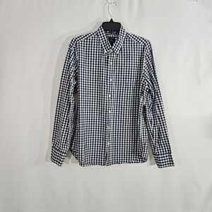 J. Crew Blue Gingham Button Down Shirt Mens Size Large